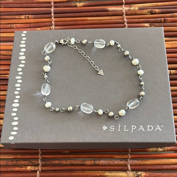 Silpada Jewelry - Silpada Sterling Silver Quartz and Pearls Necklace